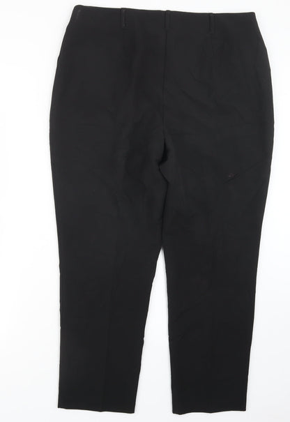 Womens UK Size 16 M&Co Regular Fit  Black Trousers