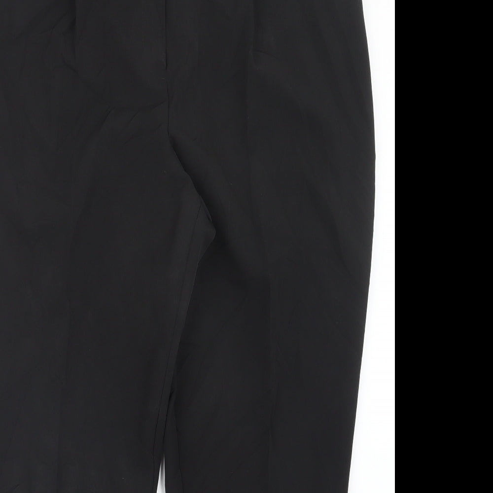 Womens UK Size 16 M&Co Regular Fit  Black Trousers