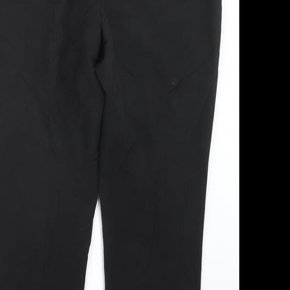 Womens UK Size 16 M&Co Regular Fit  Black Trousers