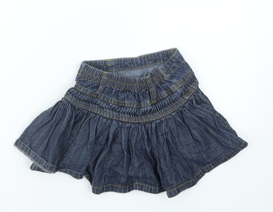 Adams Kids Girls Blue  Denim A-Line Skirt Size 3 Years