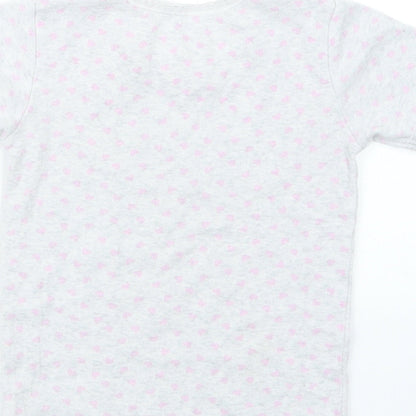 Primark Girls Grey Geometric  Top Pyjama Top Size 3-4 Years