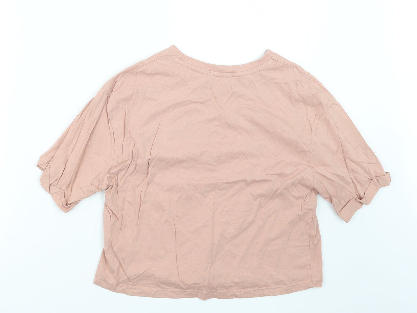 Womens UK Size M Stradivarius Pink Basic T-Shirt