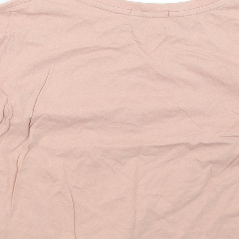 Womens UK Size M Stradivarius Pink Basic T-Shirt