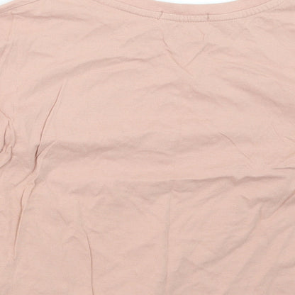 Womens UK Size M Stradivarius Pink Basic T-Shirt