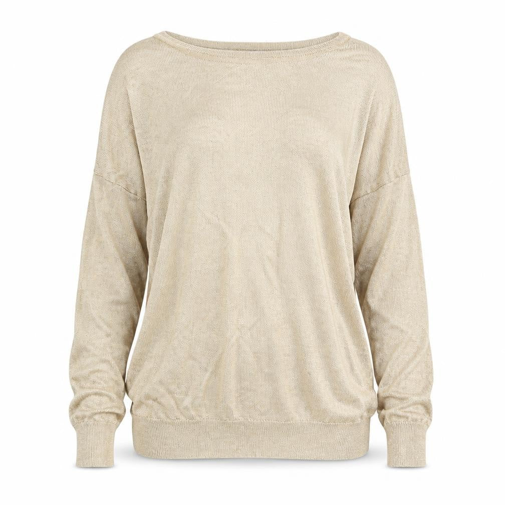 Womens UK Size M Oasis Gold Pullover Jumper