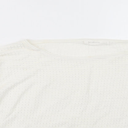 Womens UK Size M Stradivarius White Pullover Jumper