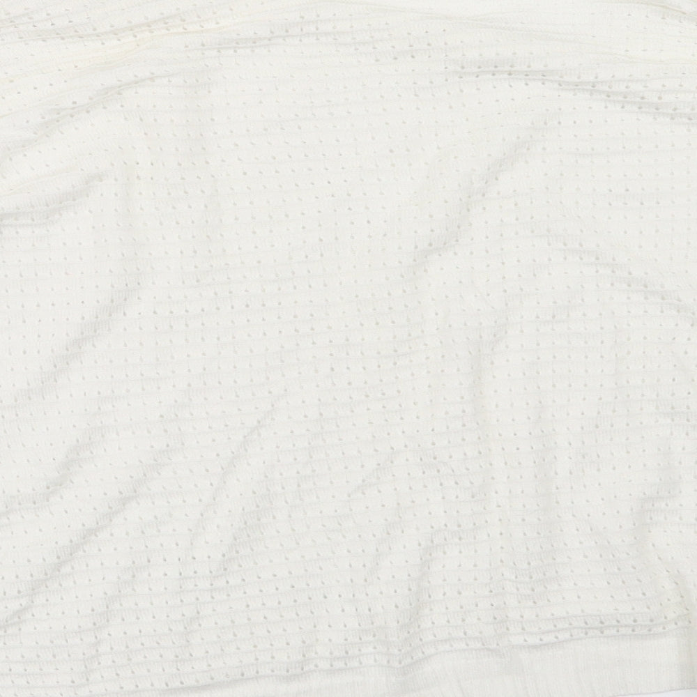 Womens UK Size M Stradivarius White Pullover Jumper