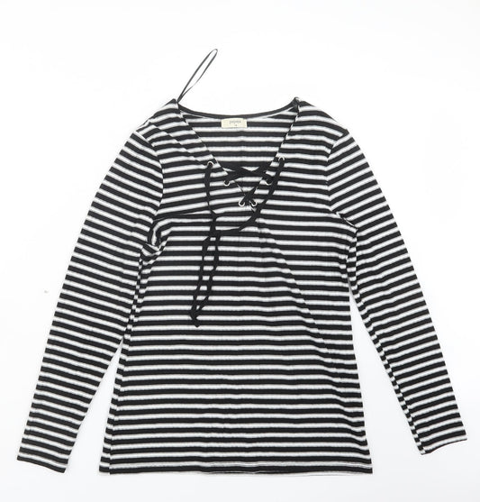 Womens UK Size 14 Papaya Black Pullover Jumper