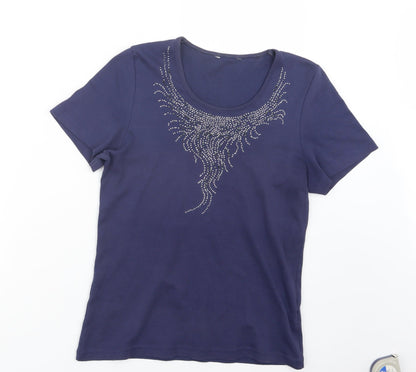 Preworn Womens Blue   Basic T-Shirt Size S