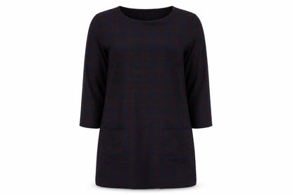 Isle Womens Blue Plaid  Mini  Size 14
