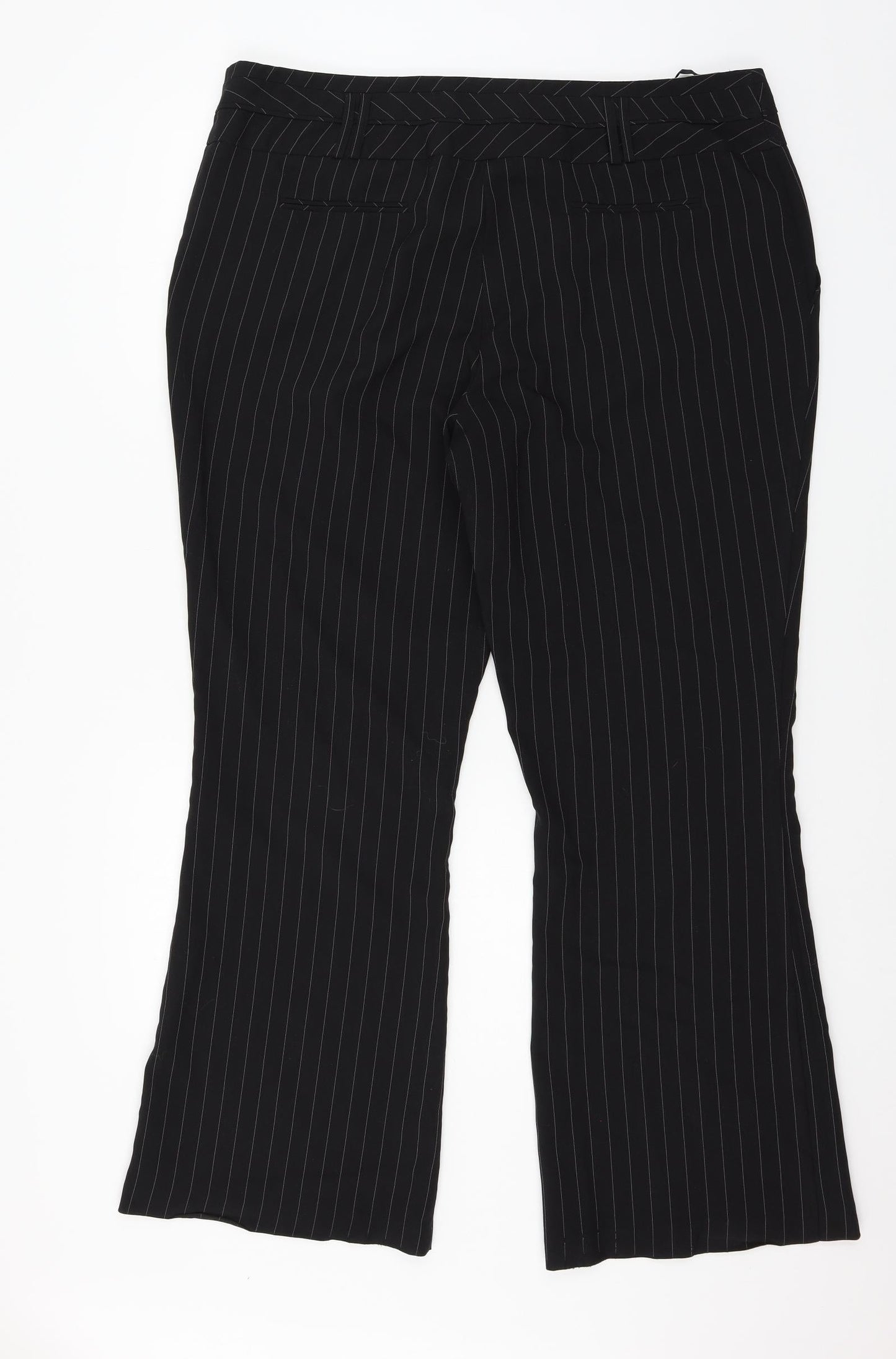 E-vie Womens Black Striped  Trousers  Size 18 L31 in