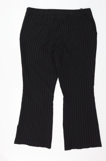 E-vie Womens Black Striped  Trousers  Size 18 L31 in