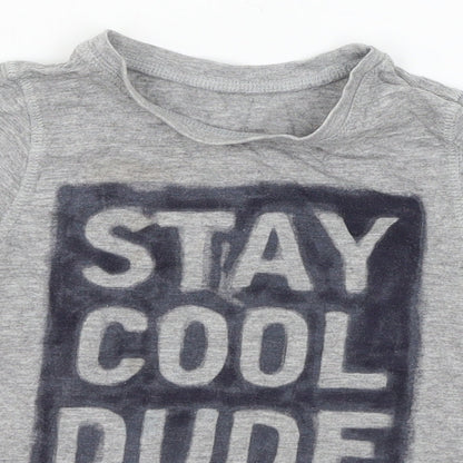 George Boys Grey  Jersey Basic T-Shirt Size 4-5 Years  - Stay Cool dude