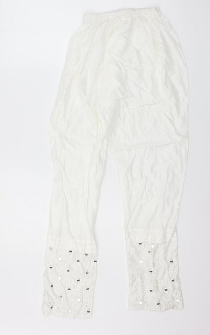 Prewron Womens White   Trousers  Size 26 in L25 in