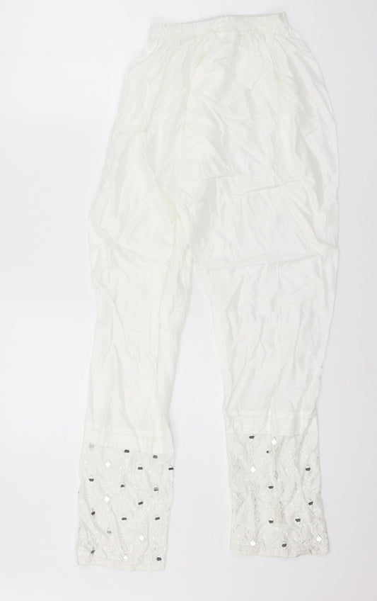 Prewron Womens White   Trousers  Size 26 in L25 in