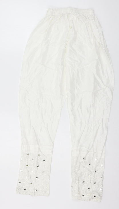 Prewron Womens White   Trousers  Size 26 in L25 in