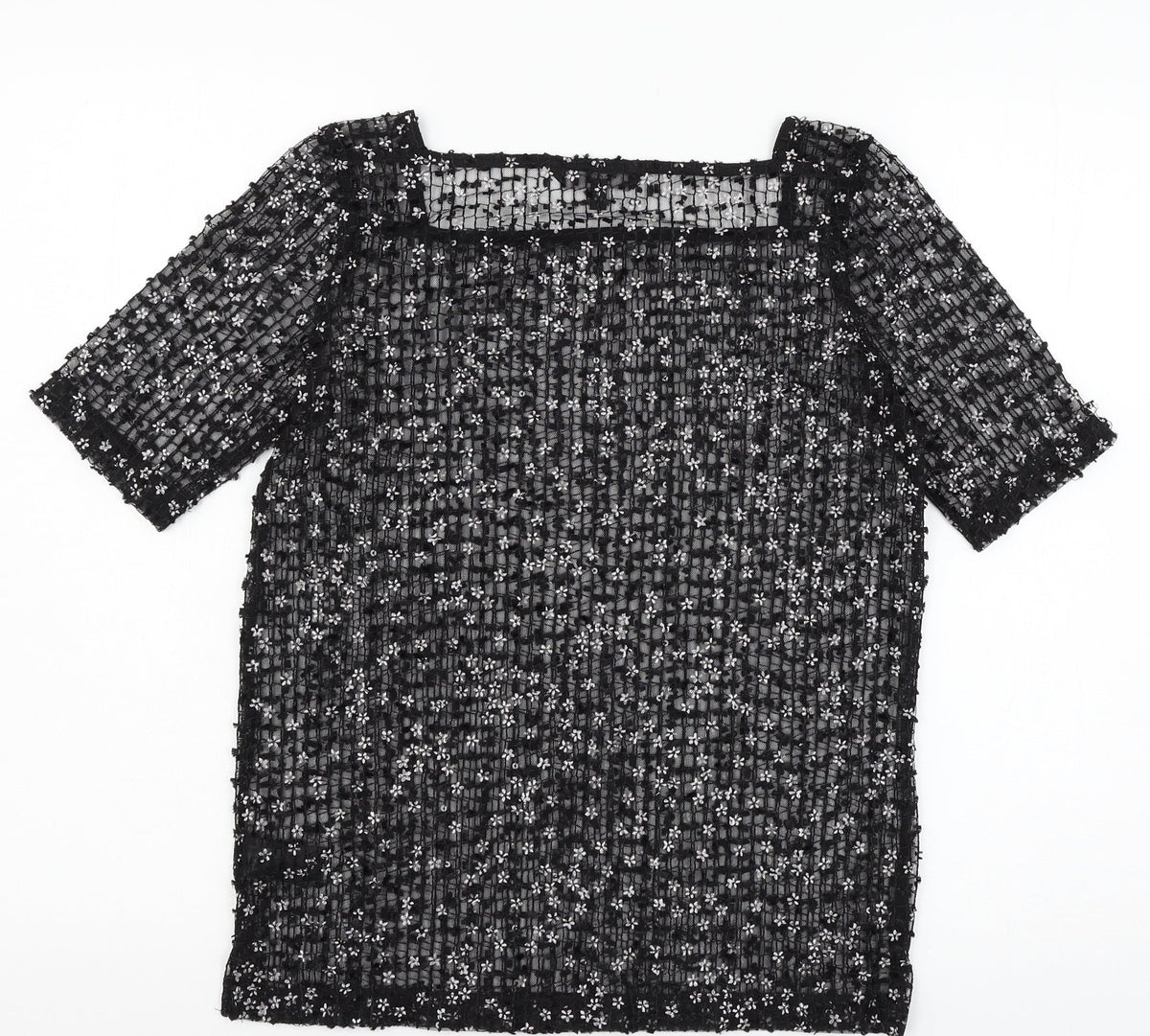 Womens UK Size 6 NEXT Black Basic T-Shirt
