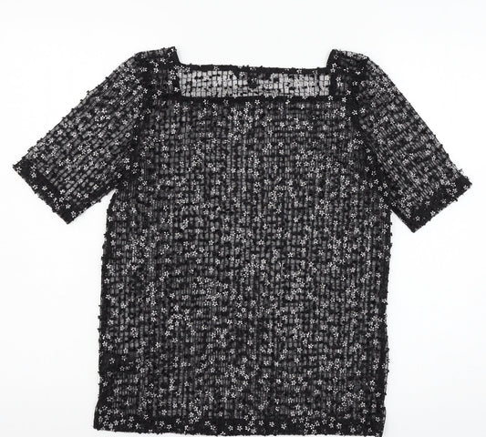 Womens UK Size 6 NEXT Black Basic T-Shirt