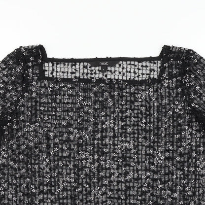 Womens UK Size 6 NEXT Black Basic T-Shirt