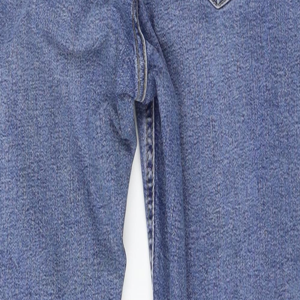 Topshop Womens Blue  Denim Straight Jeans Size 28 in L30 in