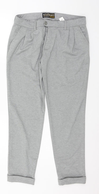 alcott Mens Grey   Trousers  Size 36 in L28 in