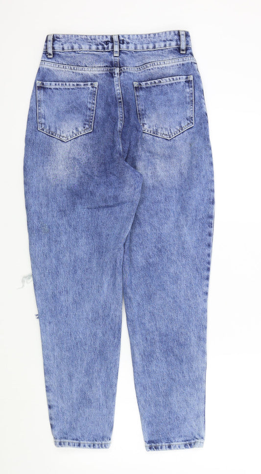 Boohoo Womens Blue   Straight Jeans Size 10 L25 in