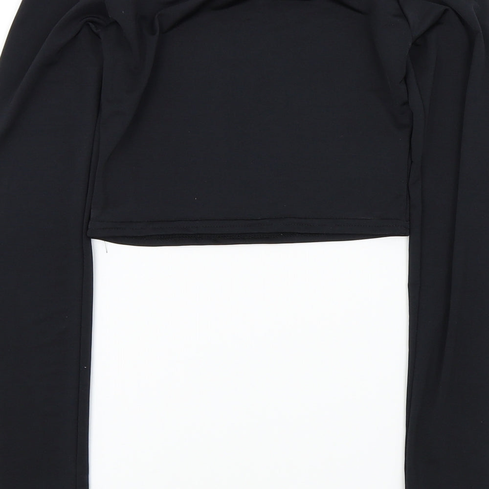 Womens UK Size 8 PRETTYLITTLETHING Black Basic T-Shirt