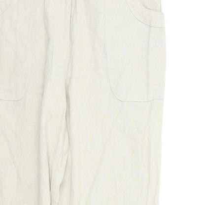 Enza Womens Beige   Trousers  Size XL L29 in