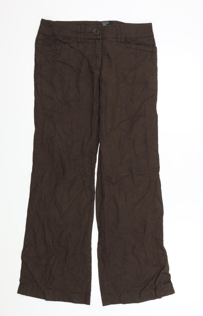 Womens UK Size 36 H&M Regular Fit  Brown Trousers