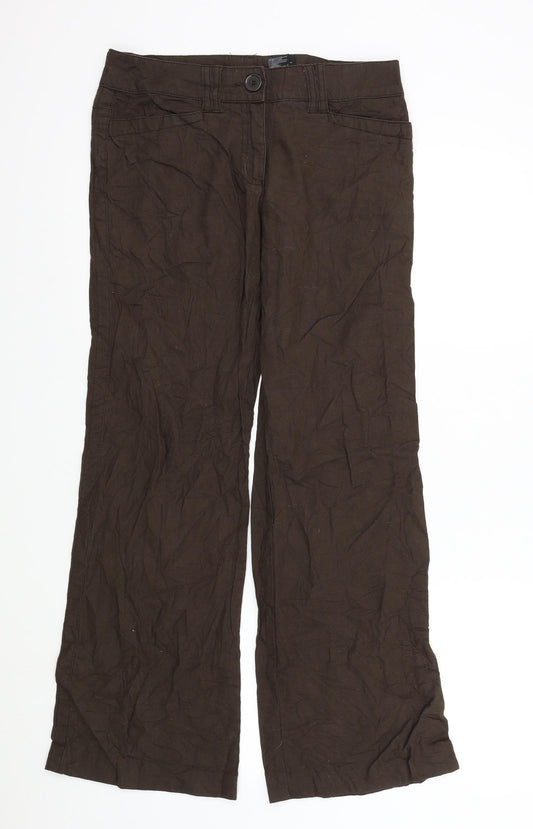 Womens UK Size 36 H&M Regular Fit  Brown Trousers