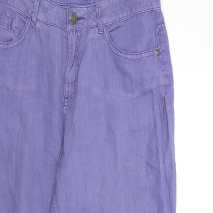 Womens UK Size 12 M&S Regular Fit  Blue Trousers