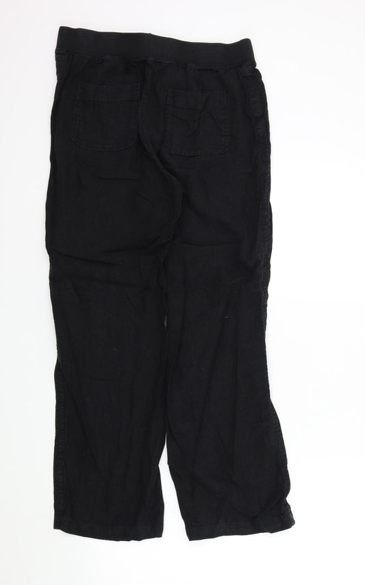 Peackocks Womens Black   Trousers  Size 12 L28 in