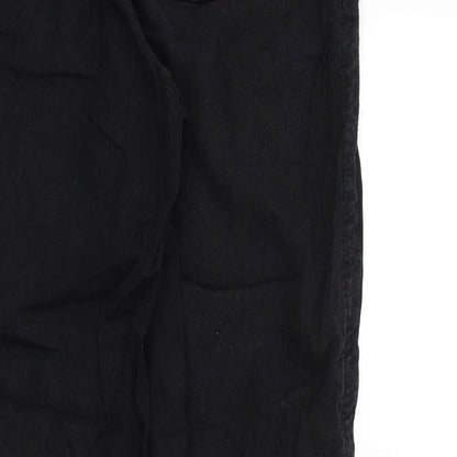 Peackocks Womens Black   Trousers  Size 12 L28 in