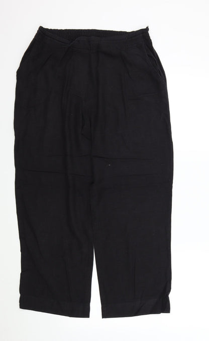 Antology Womens Black   Trousers  Size 14 L27 in