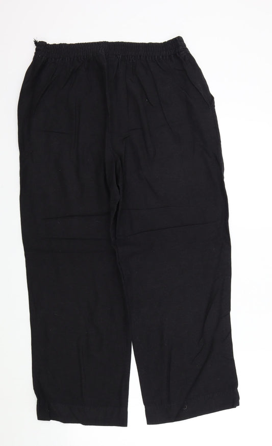 Antology Womens Black   Trousers  Size 14 L27 in
