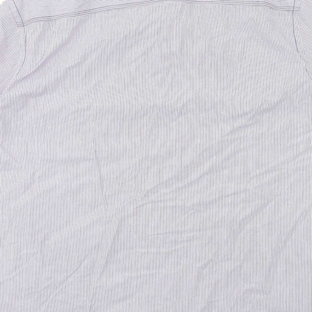 Mens UK Size 2XL Burton Blue  Button-Up Short Sleeve Casual Shirt
