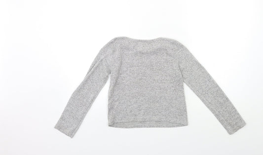 Primark Girls Grey   Basic T-Shirt Size 8 Years  - team santa