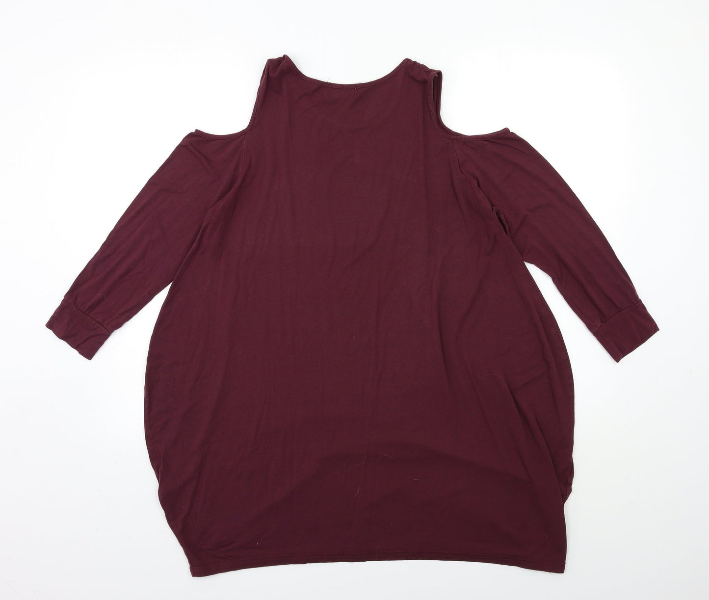 Womens UK Size 10 Apricot Red Basic T-Shirt