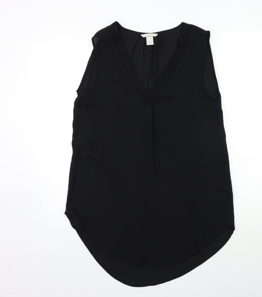 Womens UK Size 6 H&M Black Basic Blouse