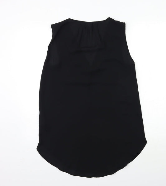 Womens UK Size 6 H&M Black Basic Blouse