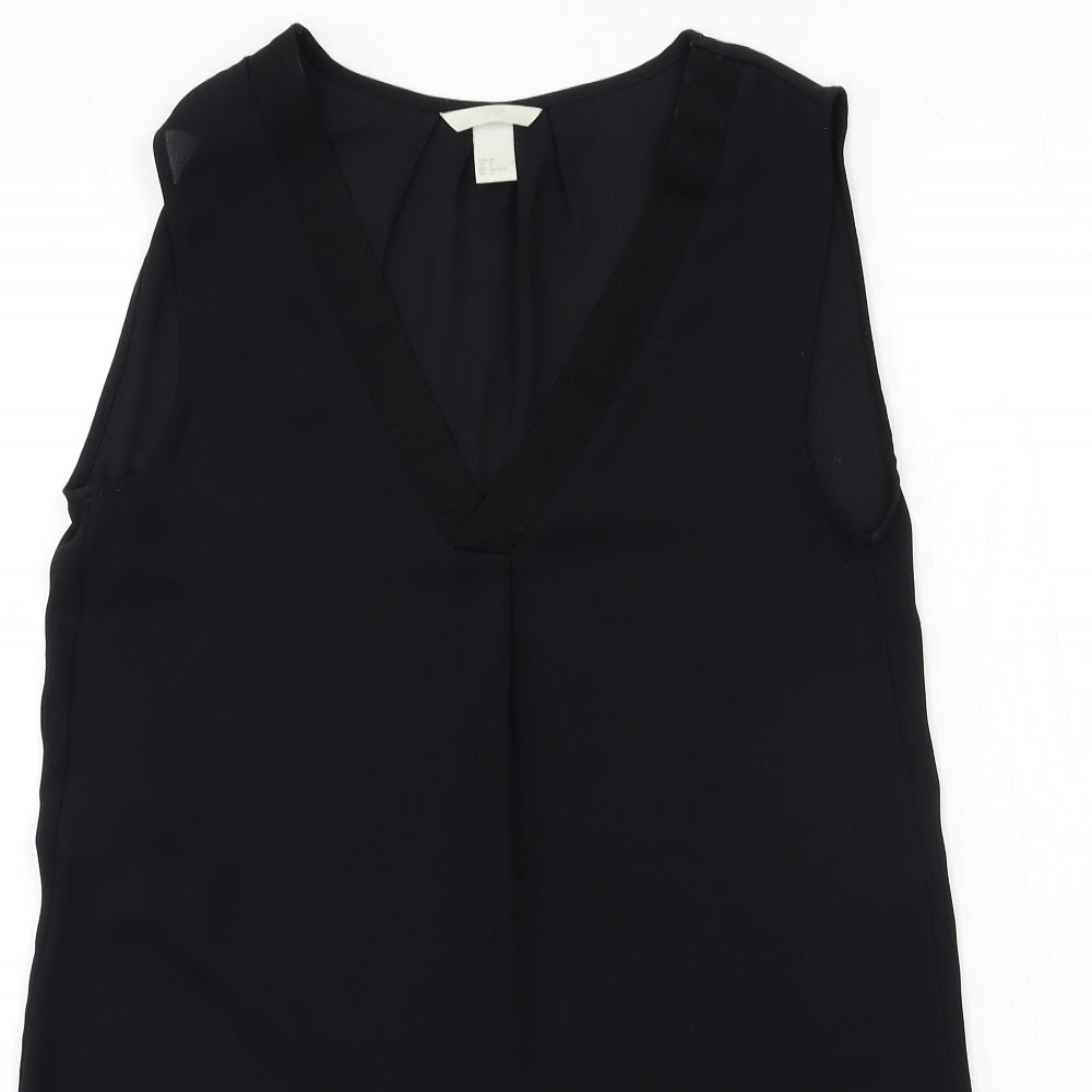 Womens UK Size 6 H&M Black Basic Blouse