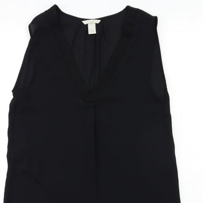 Womens UK Size 6 H&M Black Basic Blouse