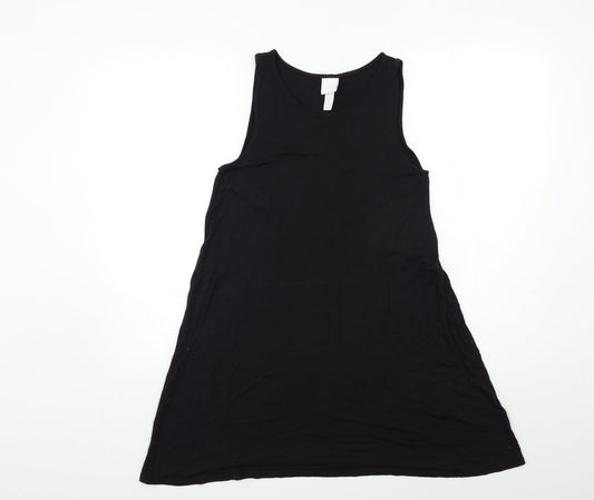 Womens UK Size XS H&M Black Basic Tank