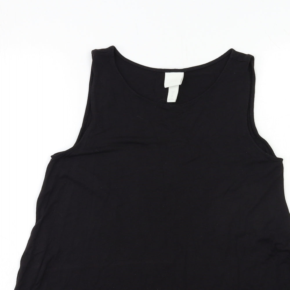Womens UK Size XS H&M Black Basic Tank
