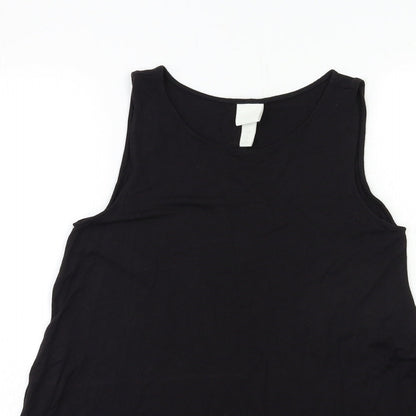 Womens UK Size XS H&M Black Basic Tank