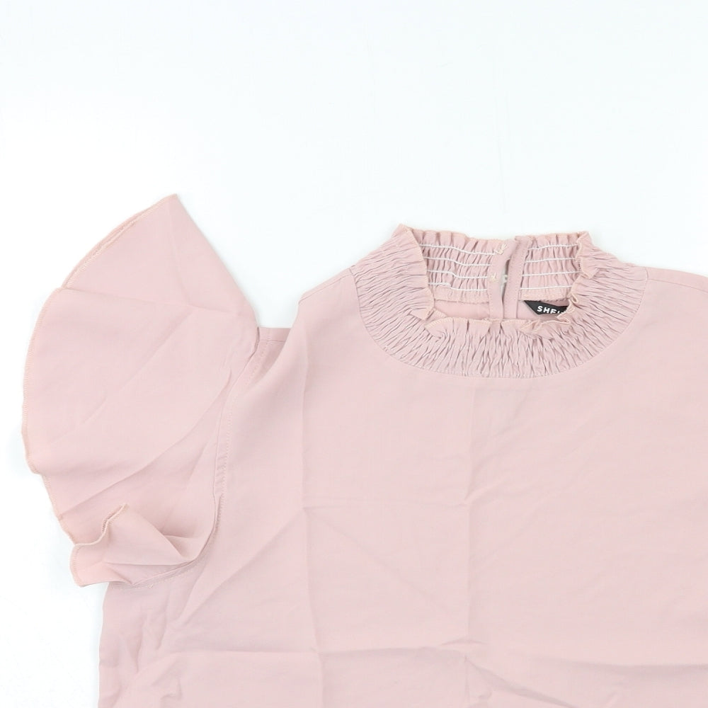 SheIn Womens Pink   Basic Blouse Size M