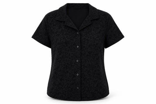 ragazza Womens Black Floral  Basic Button-Up Size XL