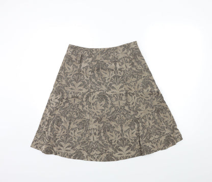 Pretty Woman Womens Grey Floral  A-Line Skirt Size 8