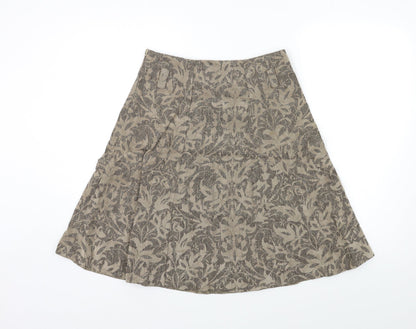 Pretty Woman Womens Grey Floral  A-Line Skirt Size 8