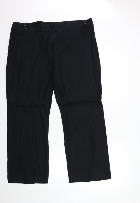 Womens UK Size 38 in Preworn Regular Fit  Black Trousers